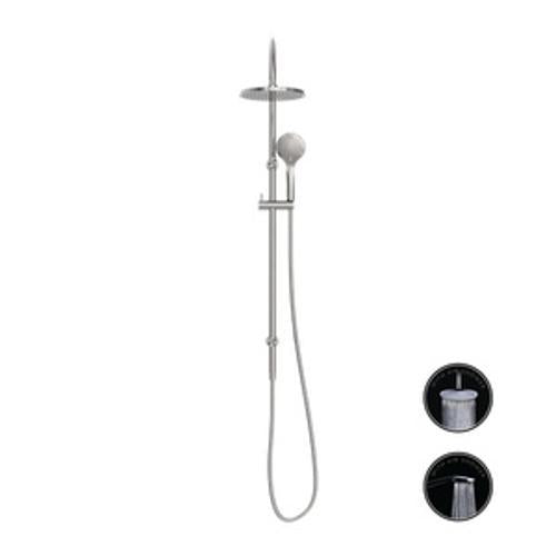 Opal Twin Shower With Air Shower Brushed Nickel - Nero