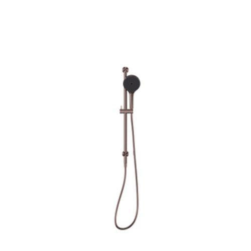 Opal Shower Rail With Air Shower II Brushed Bronze - Nero