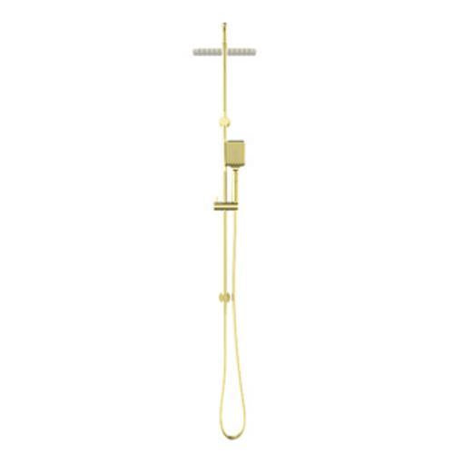 Square Project Twin Shower Brushed Gold - Nero