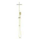 Square Project Twin Shower Brushed Gold - Nero