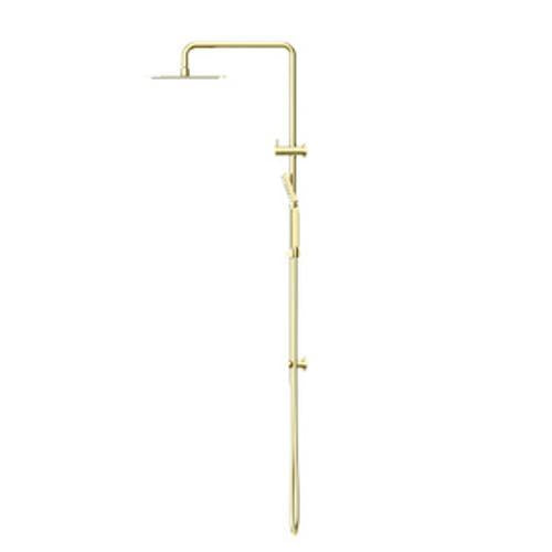 Square Project Twin Shower Brushed Gold - Nero