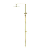 Square Project Twin Shower Brushed Gold - Nero