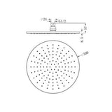 Round Shower Head 300mm Chrome - Nero