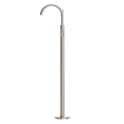 Mecca Round Freestanding Mixer With Hand Shower Brushed Nickel - Nero