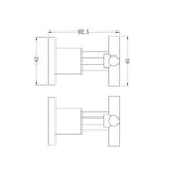 X Plus Wall Top Assembly Brushed Gold - Nero