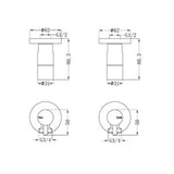 Washing Machine Tap Set Brushed Bronze - Nero