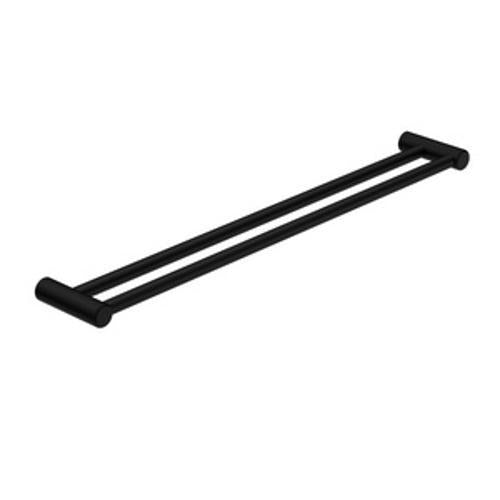 Mecca Care 25mm Double Towel Grab Rail 900mm Matte Black - Nero
