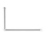 Mecca Care 32mm DDA Grab Rail Set 90 Degree 600 x 1000mm Chrome - Nero
