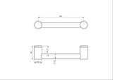 Mecca Care 32mm Grab Rail 300mm Chrome - Nero