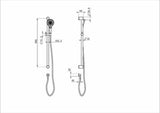 Mecca Care 32mm Grab Rail And Adjustable Shower Rail Set 900mm Brushed Nickel