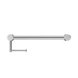 Mecca Care 32mm Grab Rail With Toilet Roll Holder 450mm Chrome - Nero