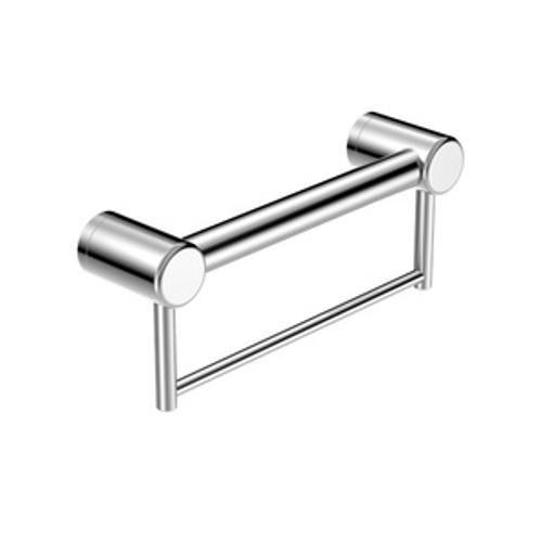 Mecca Care 32mm Grab Rail With Towel Holder 300mm Chrome - Nero