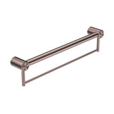 Mecca Care 32mm Grab Rail With Towel Holder 600mm Brushed Bronze - Nero