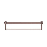 Mecca Care 32mm Grab Rail With Towel Holder 600mm Brushed Bronze - Nero