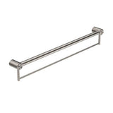 Mecca Care 32mm Grab Rail With Towel Holder 900mm Brushed Nickel - Nero