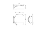 Mecca Care Shower Seat 400 x - Nero 330mm Matte Black