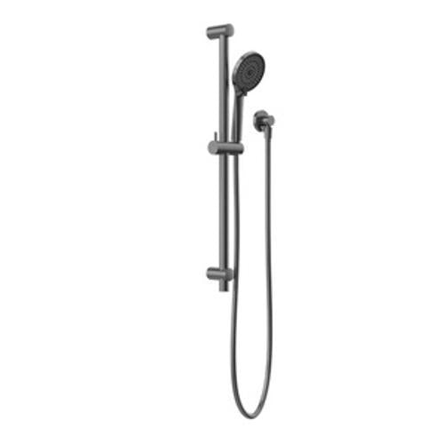Round Metal Project Shower Rail 4 Star Rating Gun Metal - Nero