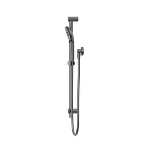 Round Metal Project Shower Rail 4 Star Rating Gun Metal - Nero