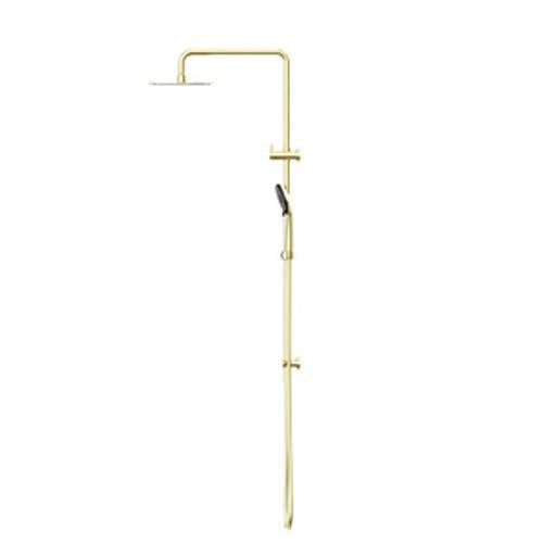 Round Project Twin Shower 4 Star Rating Brushed Gold - Nero