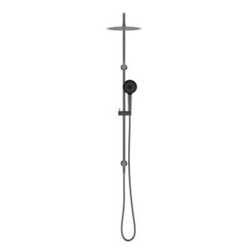 Round Project Twin Shower 4 Star Rating Gun Metal - Nero