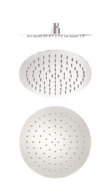 250mm Round Stainless Steel Shower Head 4 Star Rating Brushed Nickel - Nero