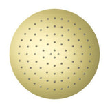 250mm Round Stainless Steel Shower Head 4 Star Rating Brushed Gold - Nero