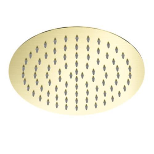 250mm Round Stainless Steel Shower Head 4 Star Rating Brushed Gold - Nero
