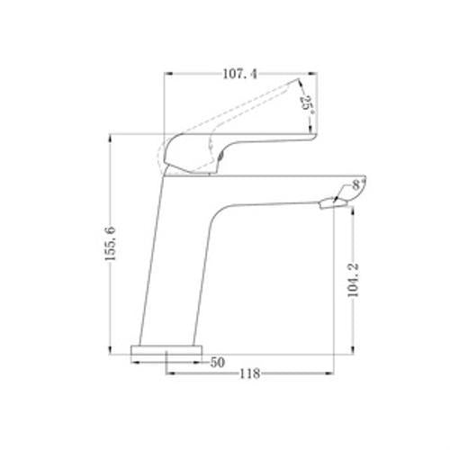 Elgin Basin Mixer Matte Black Lead Free - Nero