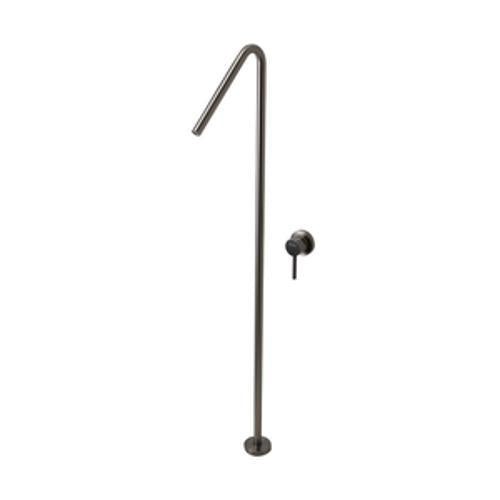 Circo Floor Mounted Bath Filler Mains Pressure Gun Metal - Aquatica