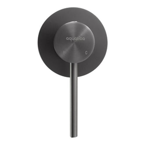 Circo Shower Mixer All Pressures Brushed Gun Metal Wall Mounted - Aquatica