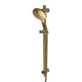 Circo Single Spray Slide Shower Set All Pressures 1.5m Hose Brushed Gold Wall