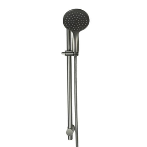Circo Single Spray Slide Shower Set All Pressures 1.5m Hose Gun Metal Wall