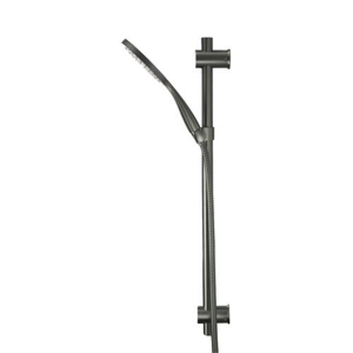 Circo Single Spray Slide Shower Set All Pressures 1.5m Hose Gun Metal Wall