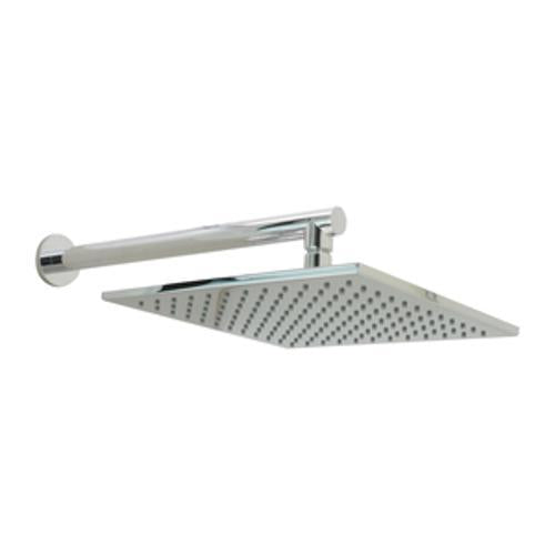 Prestigio Wall Mounted Shower Rose Square Head 250 x 250mm All Pressures Chrome