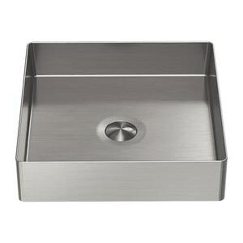 Opal Stainless Steel Basin Brushed Nickel Square - Nero 400mm