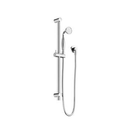 York Shower Rail Chrome With Metal Hand Shower - Nero