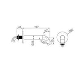 Commercial Mecca Wall Mount Sensor Tap Matte White - Nero 80mm Plate