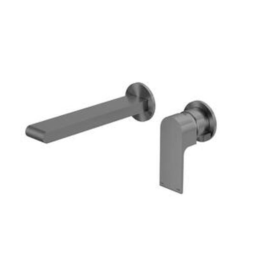 Bianca Wall Basin Bath Mixer Gun Metal Separate Back Plate - Nero 230mm