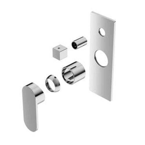 Ecco Shower Mixer With Divertor Chrome Trim Kits Only - Nero