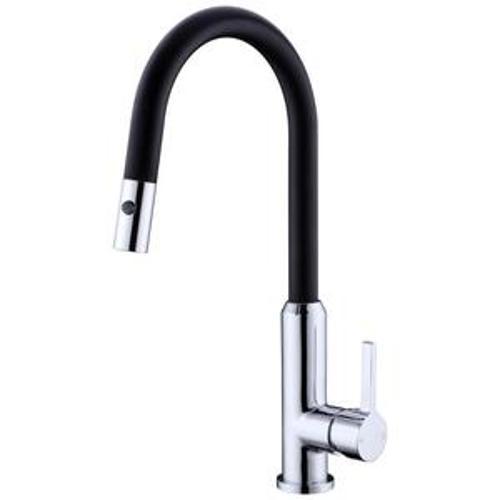 Pearl Pull Out Sink Mixer Matte Black With Vegie Spray Function - Nero