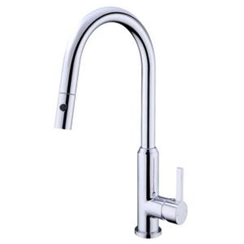 Pearl Pull Out Sink Mixer Chrome With Vegie Spray Function - Nero