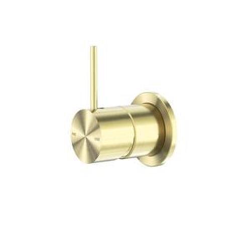 Mecca Shower Mixer Brushed Gold - Nero 60mm Handle Up Plate