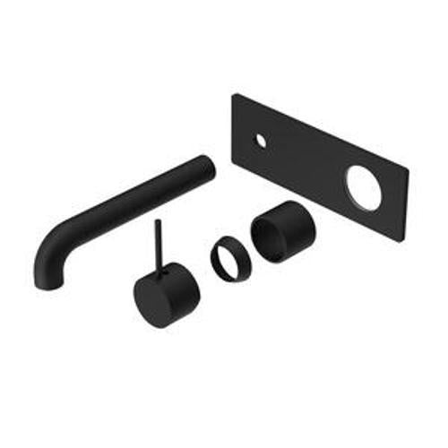 Mecca Wall Basin Bath Mixer Matte Black Handle Up - Nero 230mm Trim Kits Only