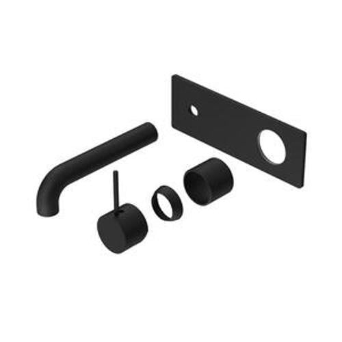 Mecca Wall Basin Bath Mixer Matte Black Handle Up - Nero 120mm Trim Kits Only