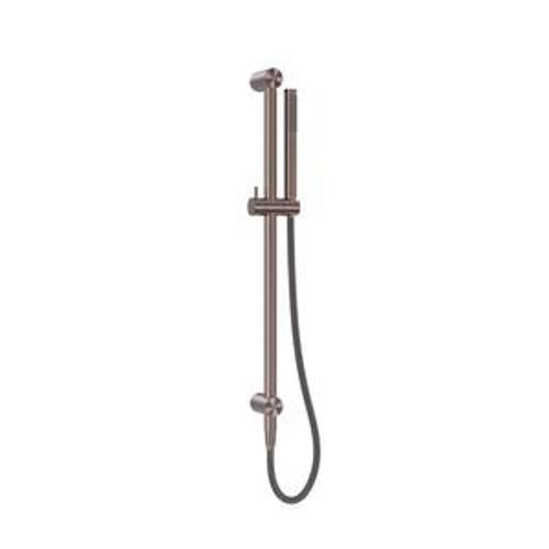 Zen Shower Rail SS316L Brushed Bronze With Outdoor Shower Hose - Nero