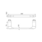Elgin Hand Towel Rail Chrome - Nero