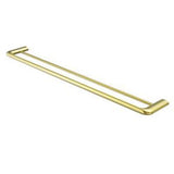 Elgin Double Towel Rail - Nero 800mm Brushed Gold
