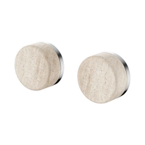 Serenity Wall Top Assembly With Rome Travertine Handle Chrome - Nero