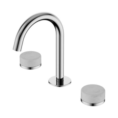 Serenity Basin Set Arc Spout With Carrara Handle Chrome - Nero