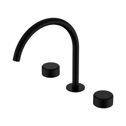 Serenity Bath/Kitchen Set Arc Spout With Metal Handle Matte Black - Nero
